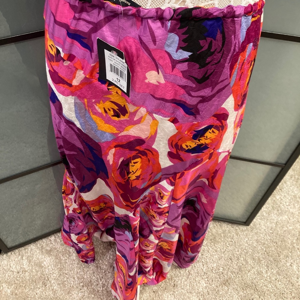 Nanette Lepore 2Piece Textured Silk Skirt & Blouse